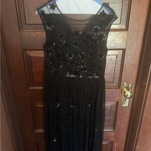 Johnny Was Black Floral Maxi Dress